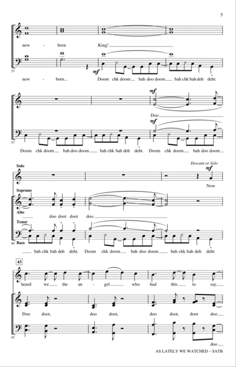 As Lately We Watched 4-Part scores gallery preview page 4