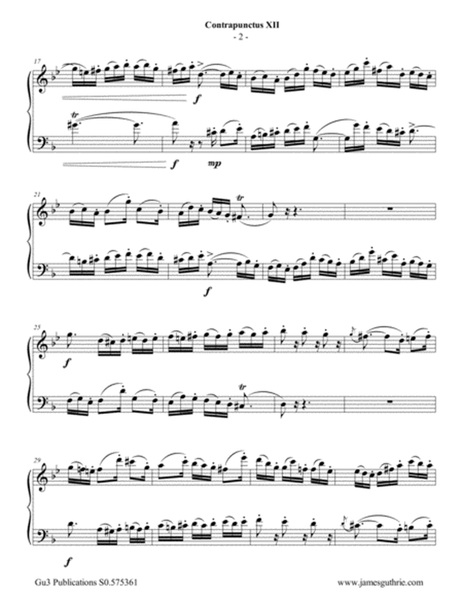 Bach: Four Duets from the Art of Fugue for Alto Flute & Bassoon image number null