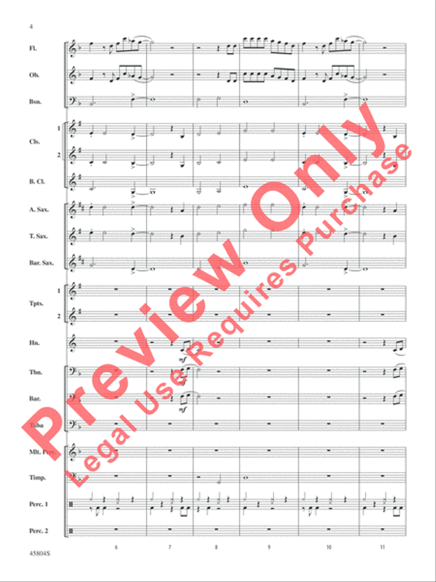 Just Like Fire Concert Band scores gallery preview page 4