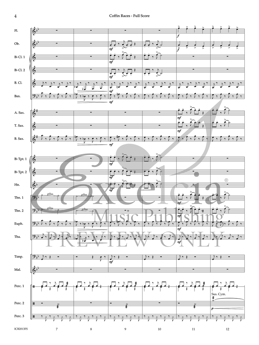 Coffin Races (Score) Coffin Races (Score) Concert Band scores gallery preview page 4
