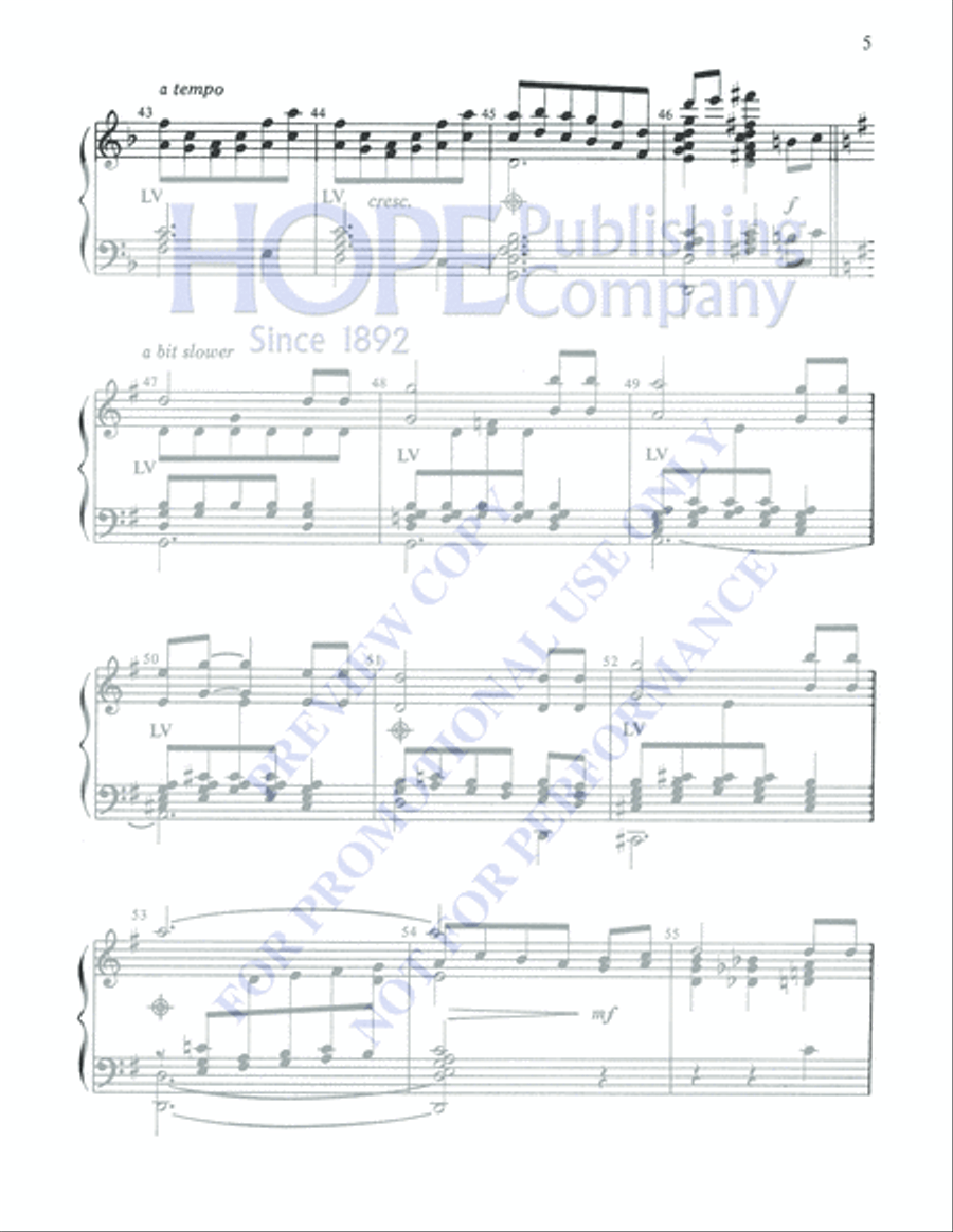 Precious Lord, Take My Hand 5-Octaves scores gallery preview page 6