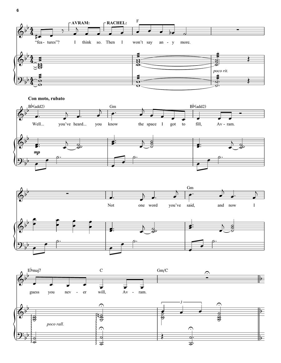 Three Sunny Rooms (from Rags: The Musical) Piano, Vocal scores gallery preview page 6