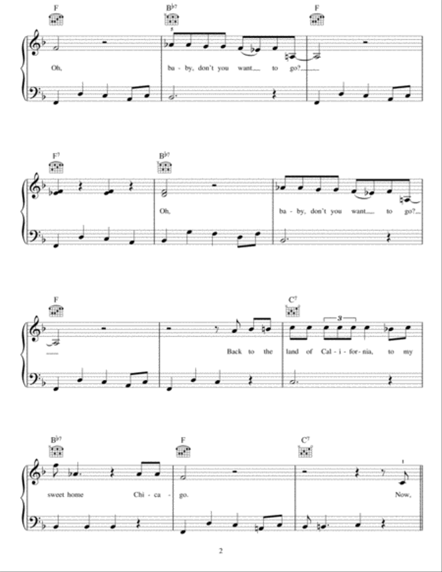 Sweet Home Chicago Voice scores gallery preview page 2