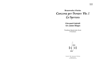 Book cover for Canzona per Sonare No. 1 - La Spiritata