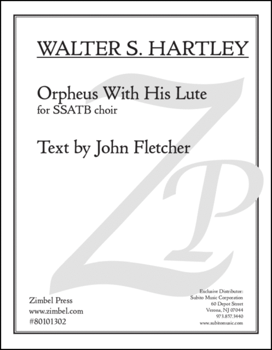 Orpheus with His Lute SSATB scores gallery preview page 1