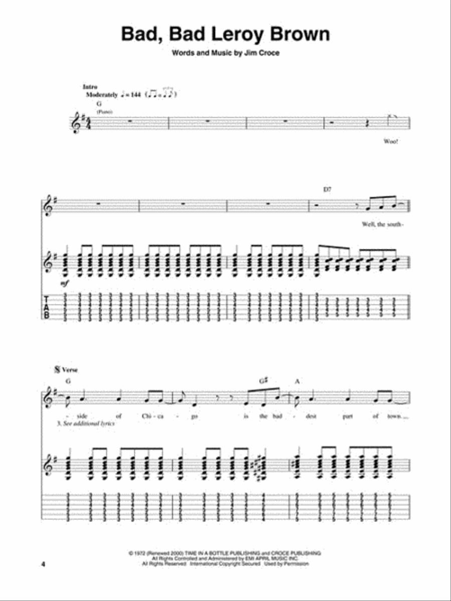 Jim Croce Jim Croce Acoustic Guitar scores gallery preview page 4