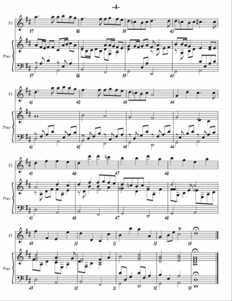 Pachelbel Canon in D Flute Solo scores gallery preview page 4