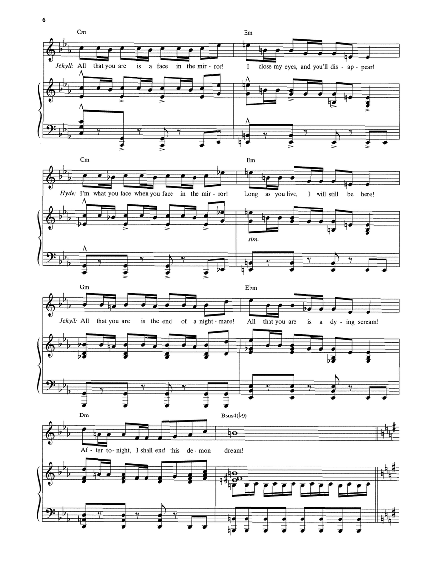Confrontation (from Jekyll & Hyde) Voice scores gallery preview page 2