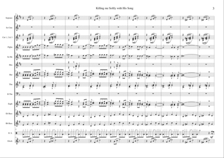 Killing Me Softly With His Song Small Ensemble scores gallery preview page 3