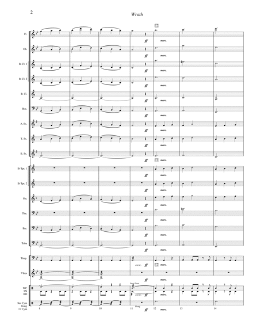 Wrath! Concert Band scores gallery preview page 2
