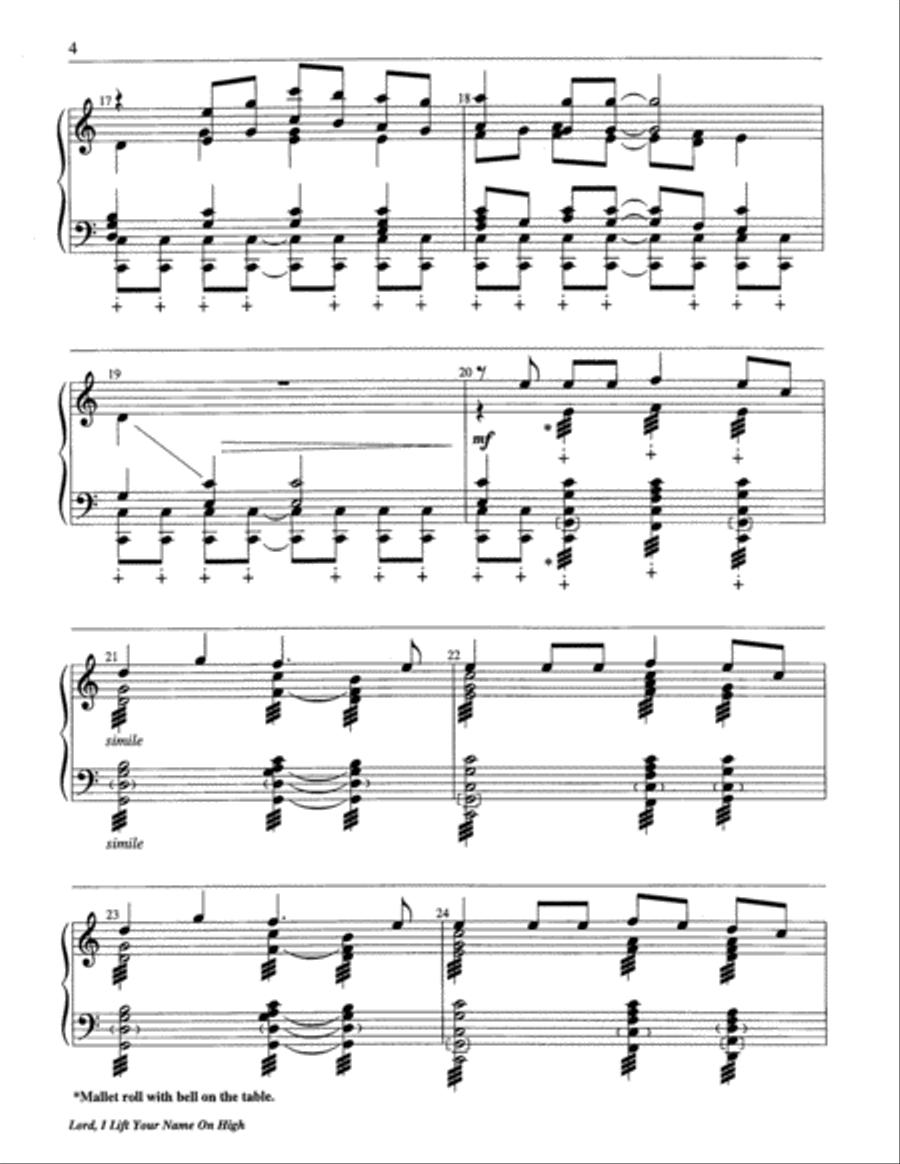 Lord, I Lift Your Name on High 5-Octaves scores gallery preview page 4