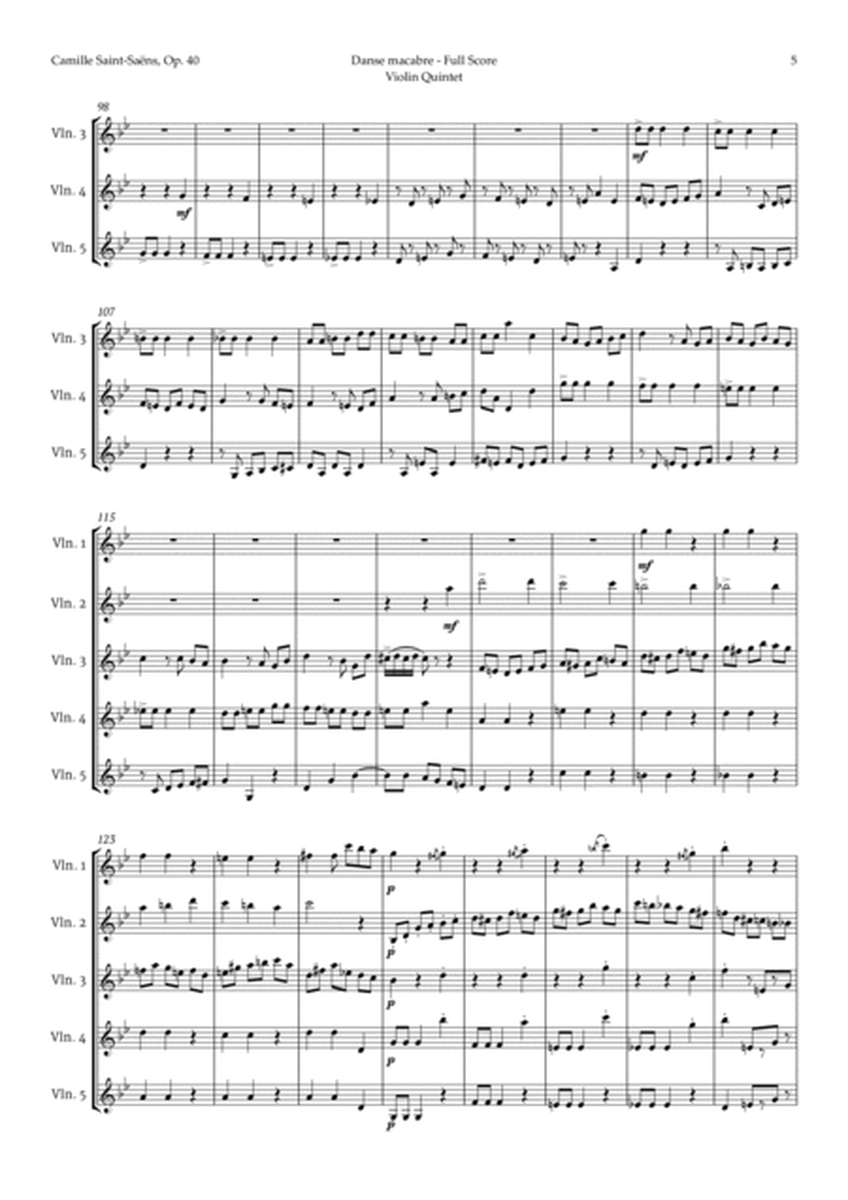Danse Macabre by Camille Saint-Saens for Violin Quintet image number null