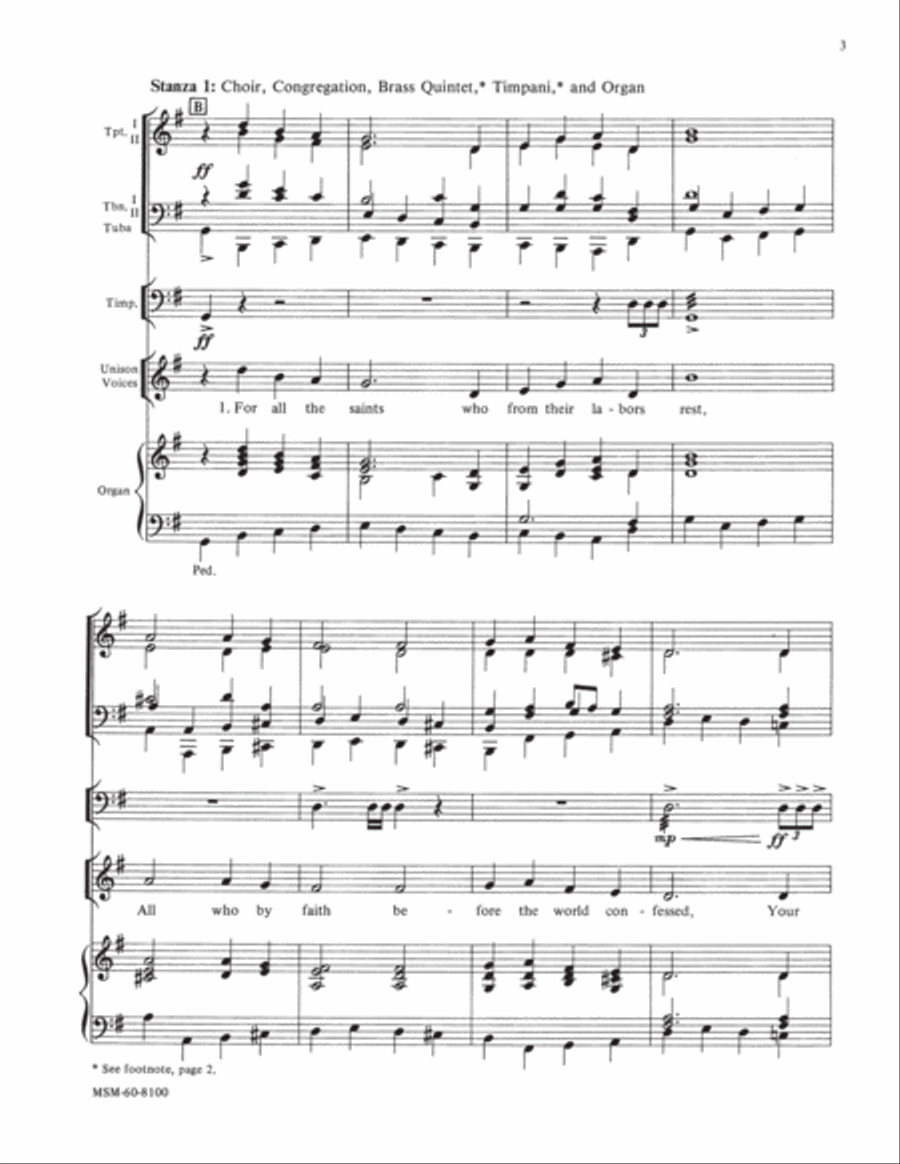 For All the Saints (Full Score) Choir scores gallery preview page 4