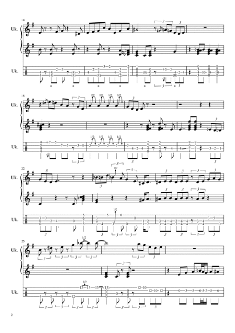 The Pink Panther Ukulele scores gallery preview page 2