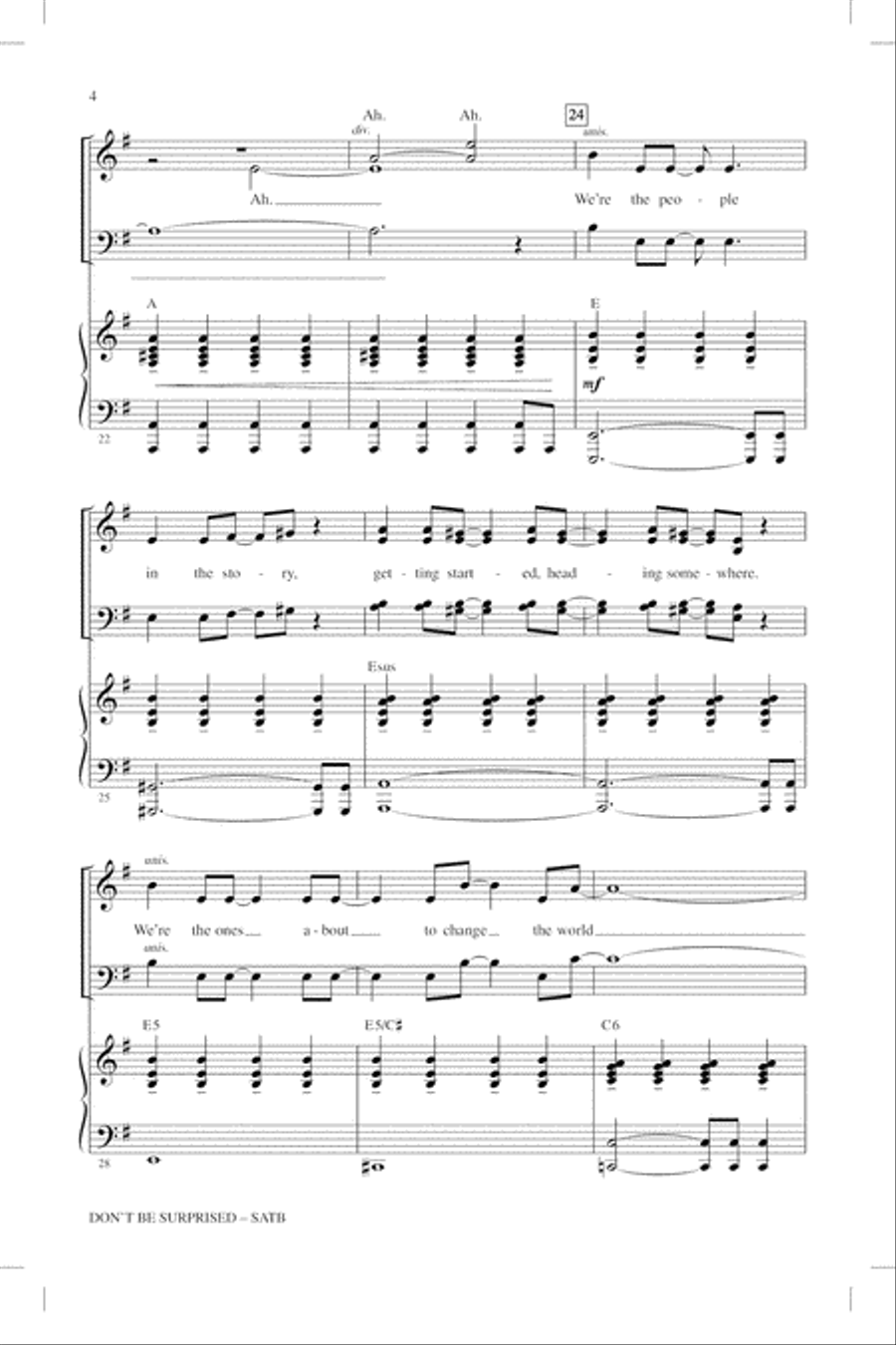 Don't Be Surprised 4-Part scores gallery preview page 3