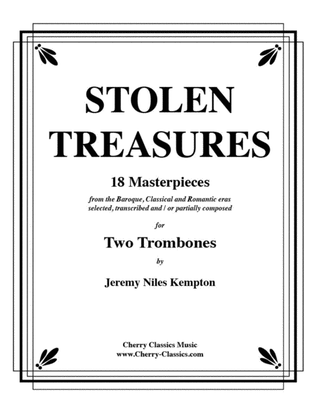 Book cover for Stolen Treasures for Two Trombones