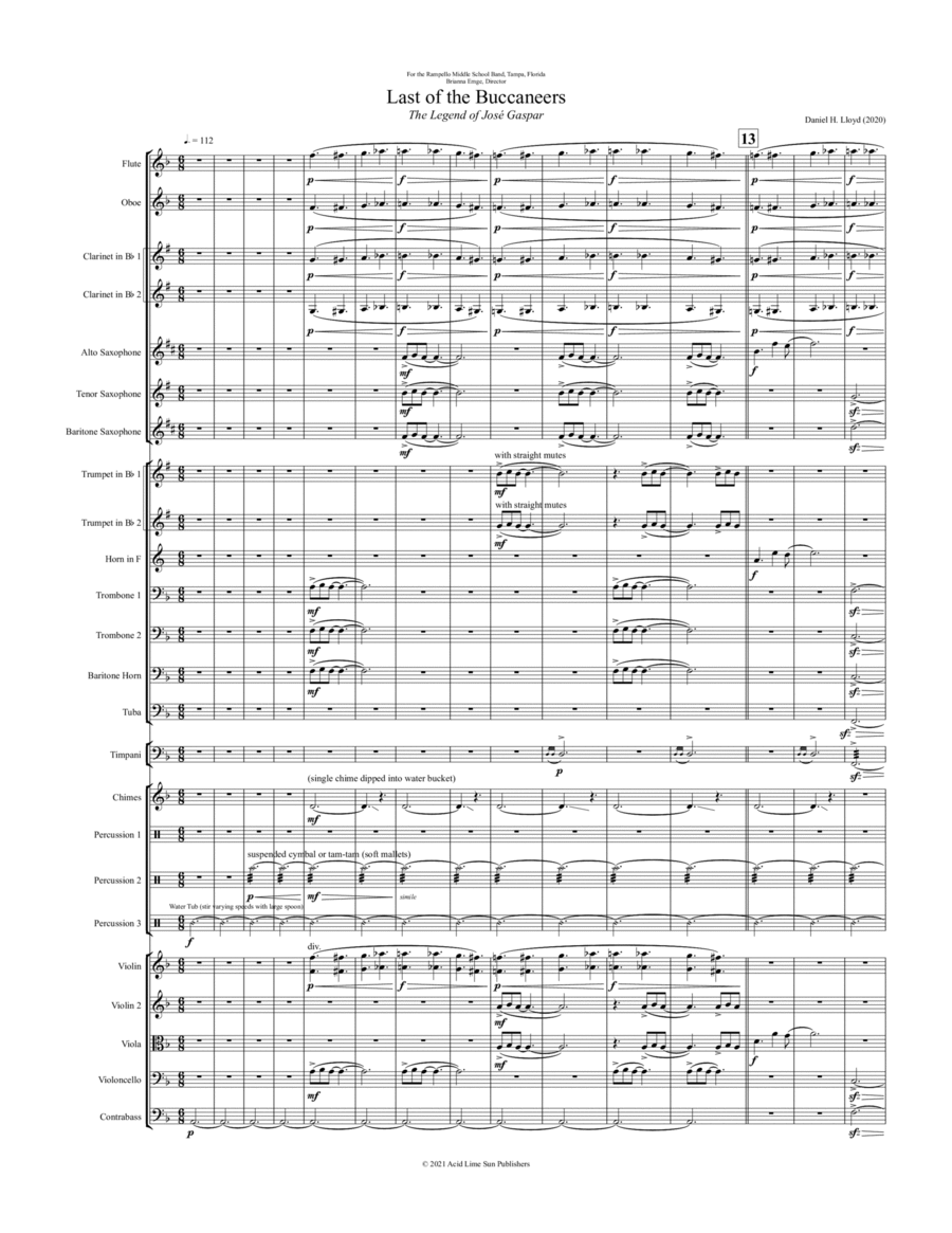 Last of the Buccaneers Concert Band scores gallery preview page 1