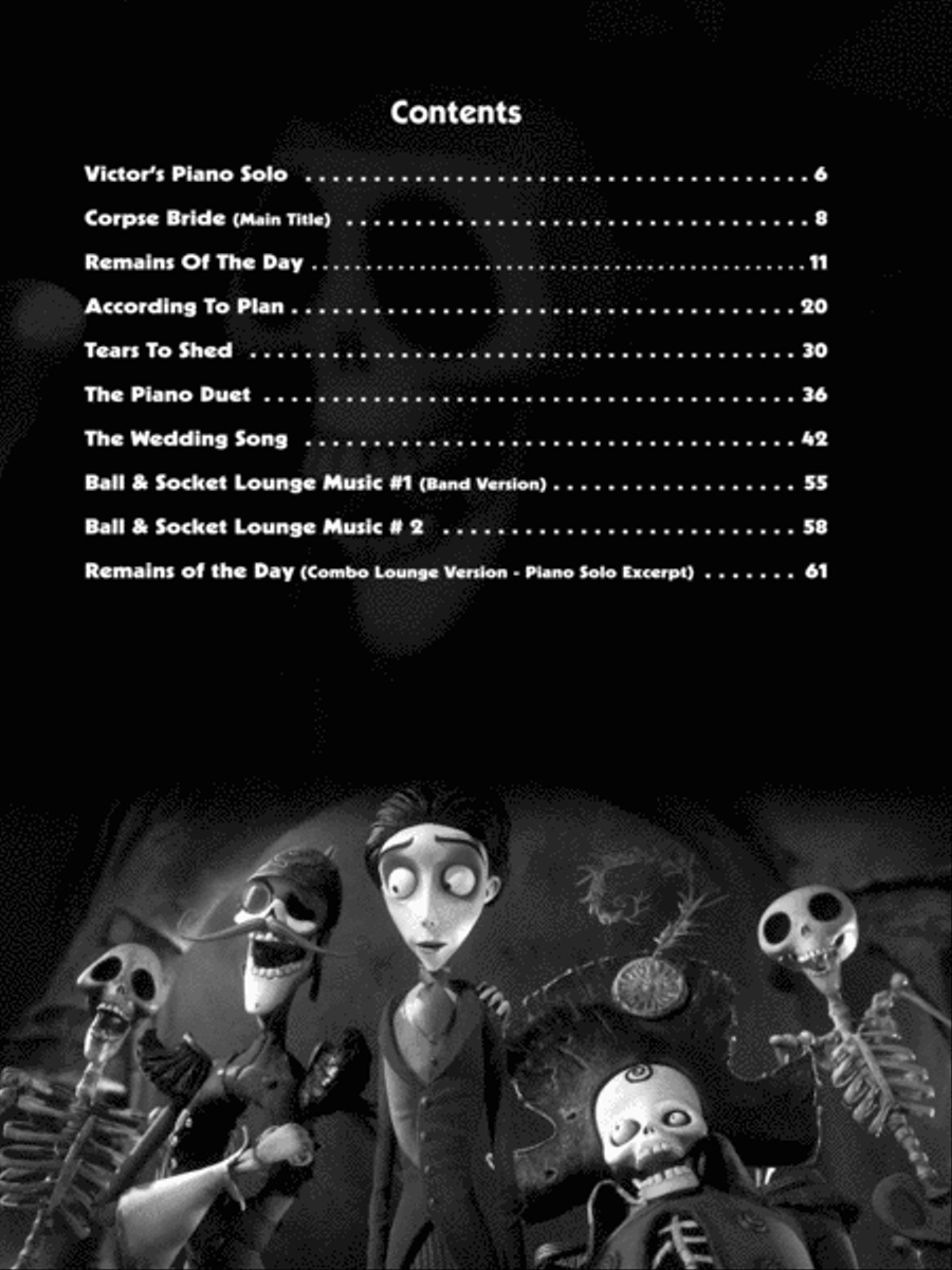 Corpse Bride: Selections from the Motion Picture Piano, Vocal, Guitar scores gallery preview page 2