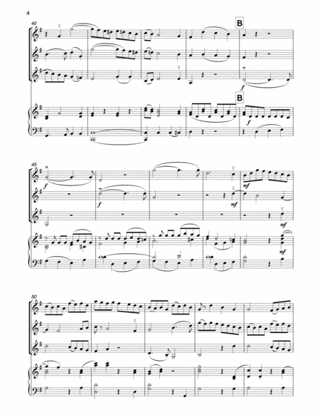 MOZART Quoniam (Mass in C minor K427) for three violins & piano image number null