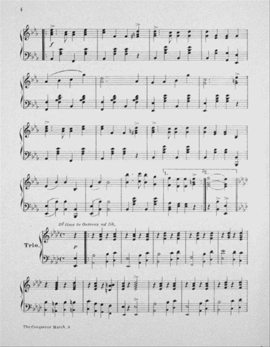 The Conqueror March Piano Solo scores gallery preview page 3