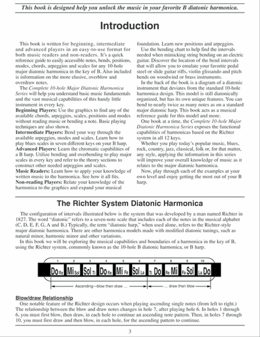 Complete 10-Hole Diatonic Harmonica Series: B Harmonica Book