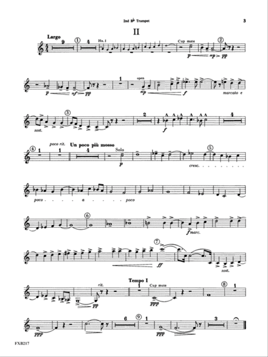 Symphony for Brass and Percussion: 2nd B-flat Trumpet Concert Band scores gallery preview page 3