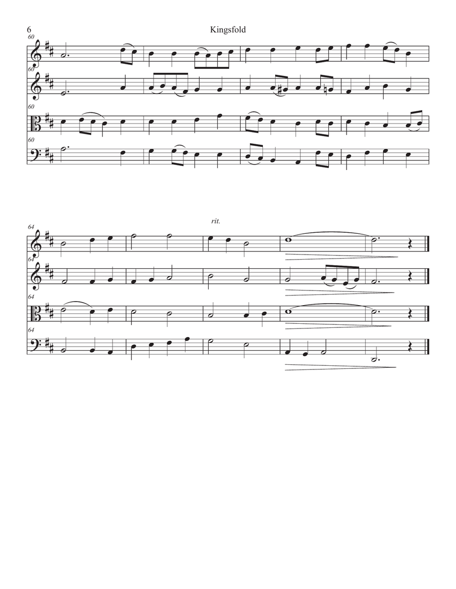 Kingsfold (String Quartet) String Quartet scores gallery preview page 6