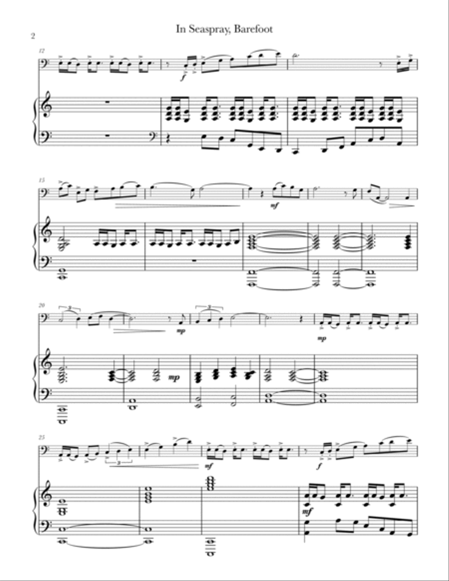 In Seaspray, Barefoot (bassoon & piano) Bassoon Solo scores gallery preview page 3