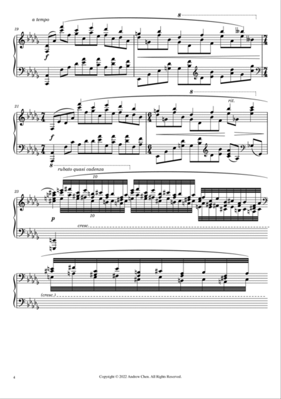 Etude for Solo Piano Piano Method scores gallery preview page 4
