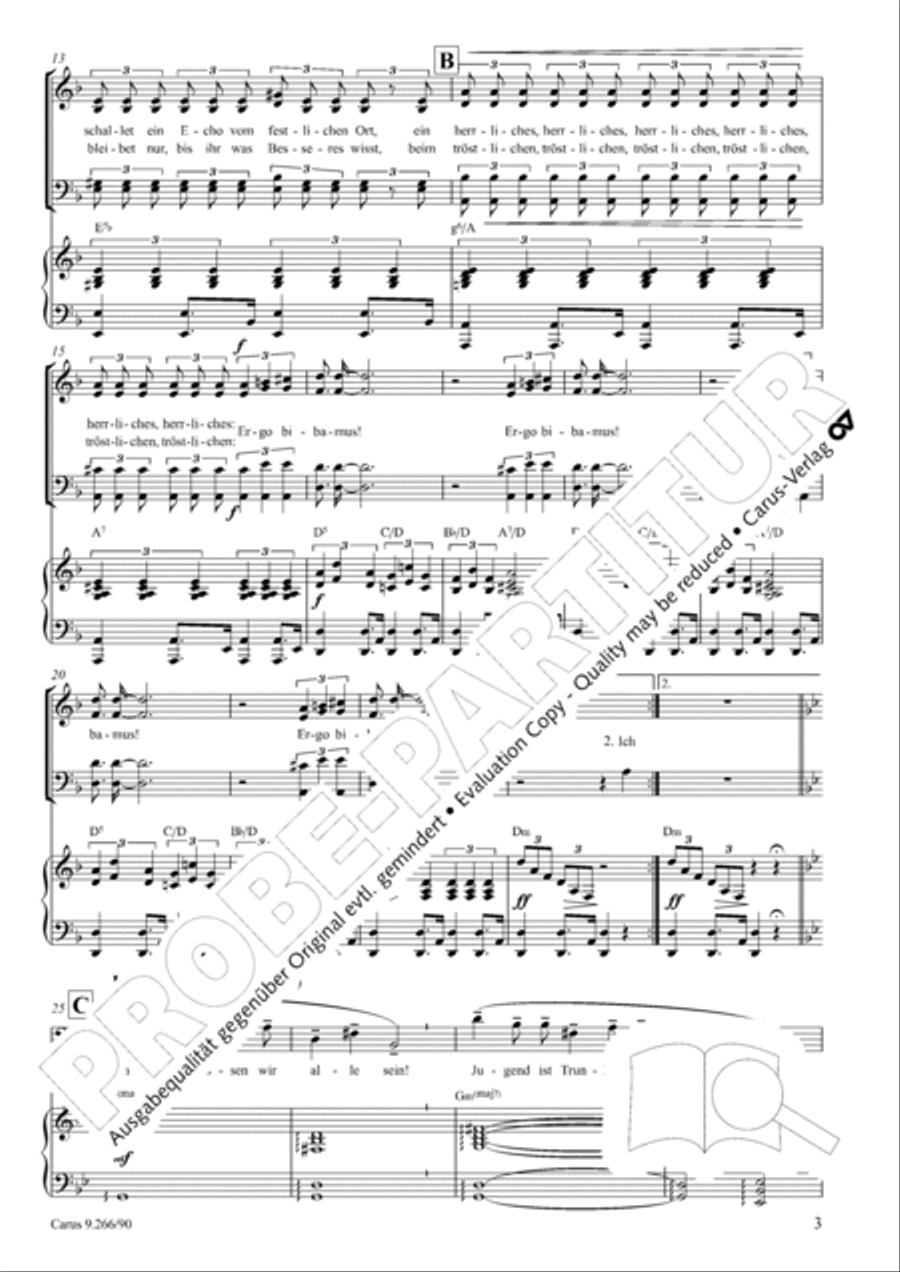 Ergo bibamus! 4-Part scores gallery preview page 4