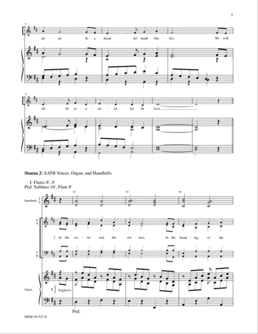 We Were Baptized in Christ Jesus Choir scores gallery preview page 5