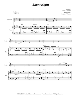 Silent Night (for Tenor Saxophone Solo and Piano)