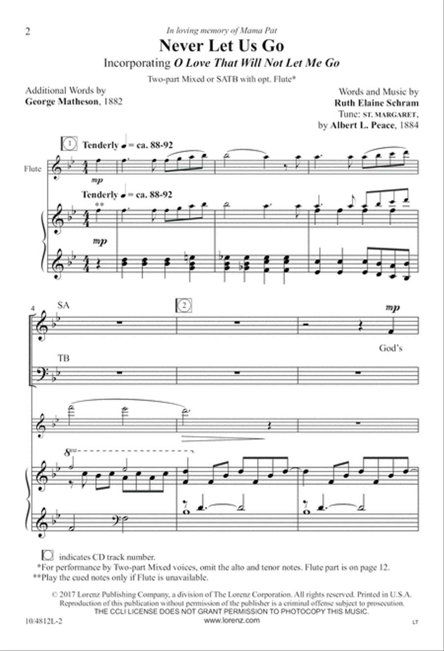 Never Let Us Go 2-Part scores gallery preview page 2