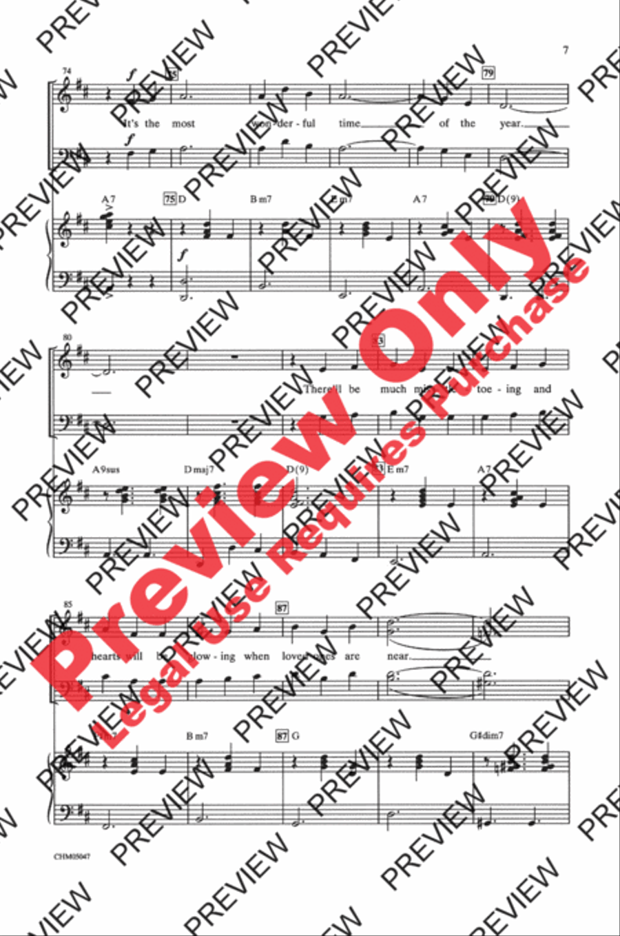 It's the Most Wonderful Time of the Year 4-Part scores gallery preview page 7