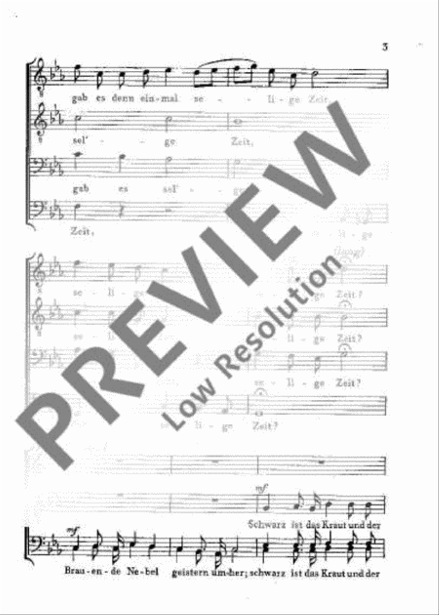 Über die Heide hallet mein Schritt Men's Choir scores gallery preview page 4