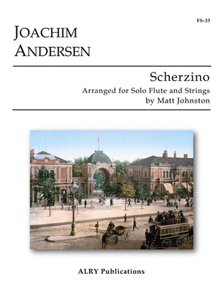 Book cover for Scherzino for Solo Flute and Strings