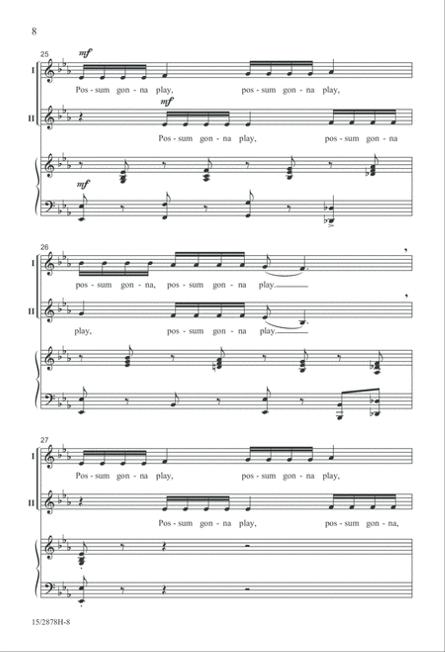 Possum Gonna Play... 2-Part scores gallery preview page 9