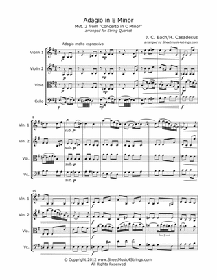Casadesus, H. - Adagio in E Minor for String Quartet