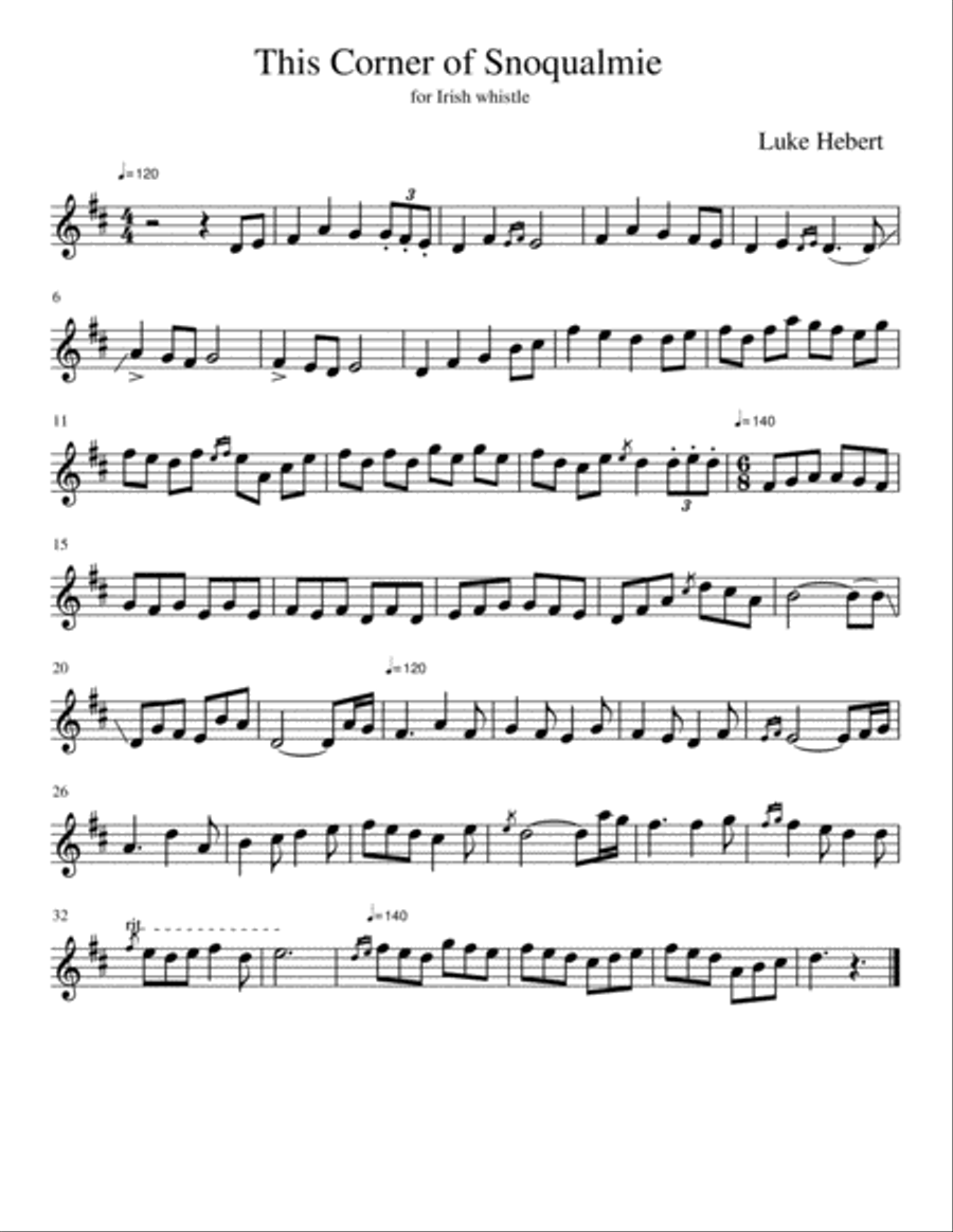This Corner of Snoqualmie Woodwind Duet scores gallery preview page 1