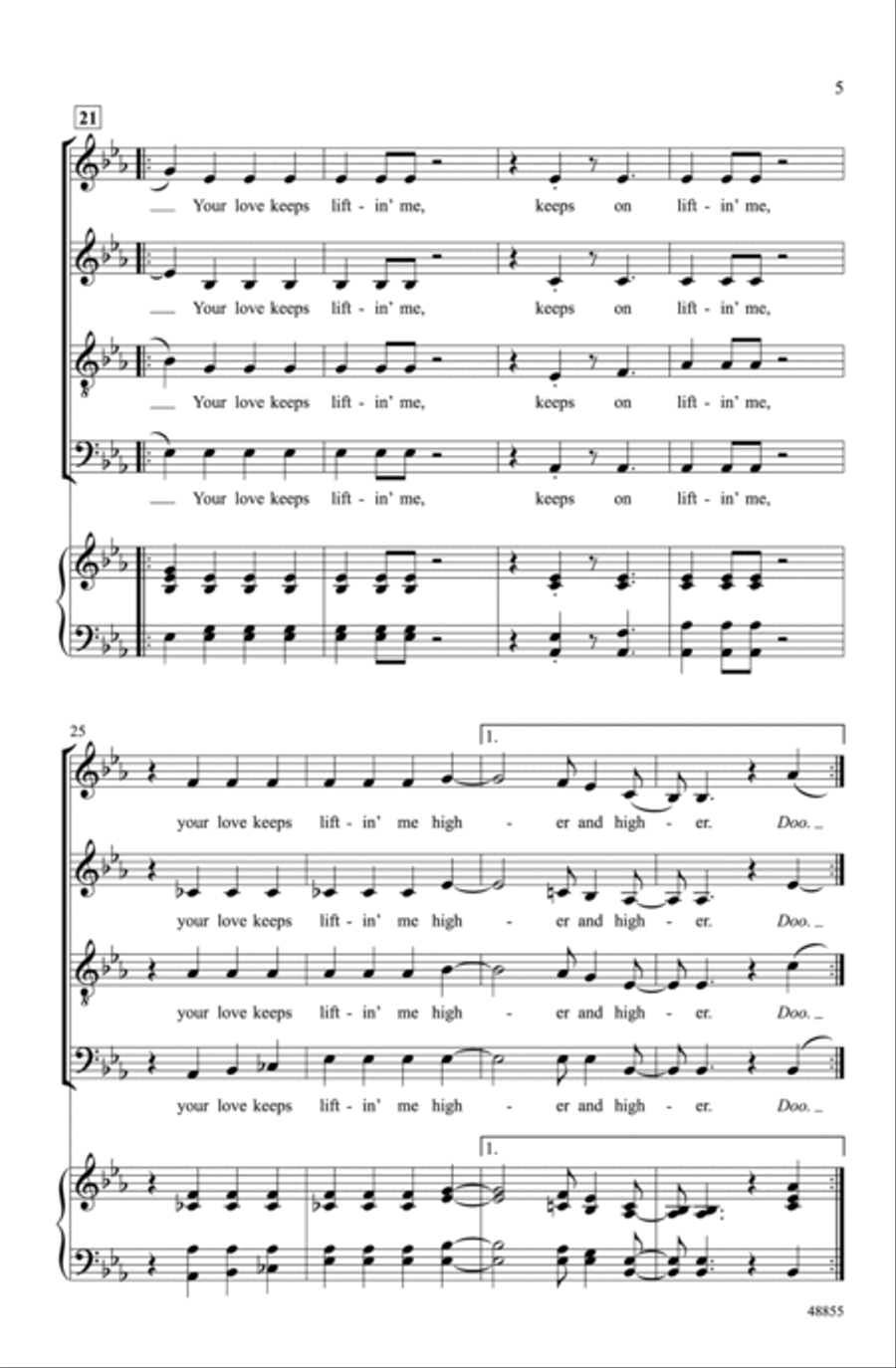 (Your Love Keeps Lifting Me) Higher and Higher Choir scores gallery preview page 4