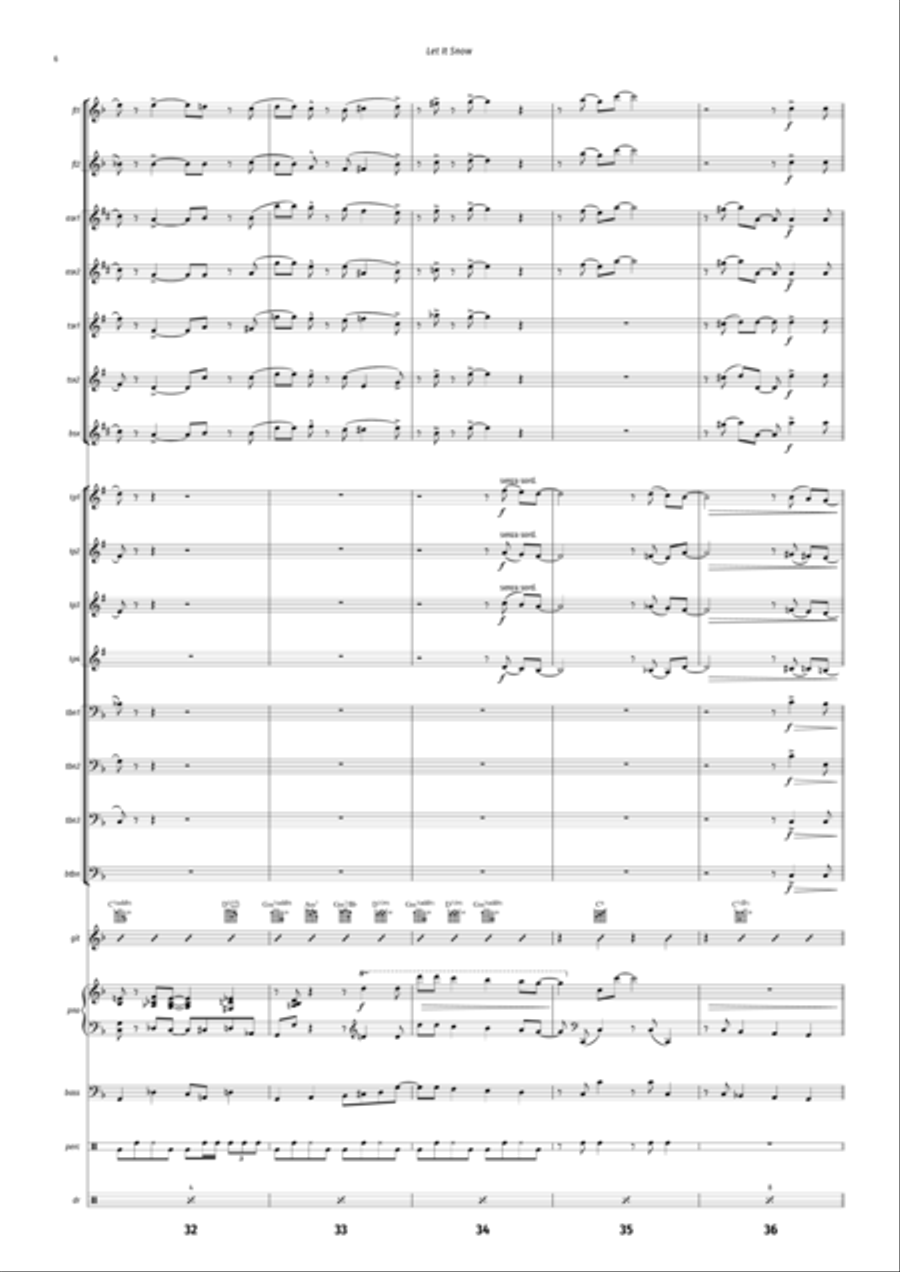 Let It Snow! Let It Snow! Let It Snow! Jazz Ensemble scores gallery preview page 6