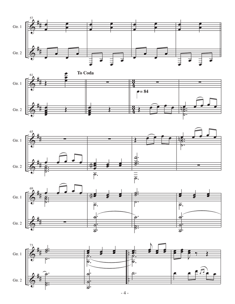 Rondalla Aragonesa (Spanish Dance No. 6) Enrique Granados arr. for two classical guitars Acoustic Guitar scores gallery preview page 5