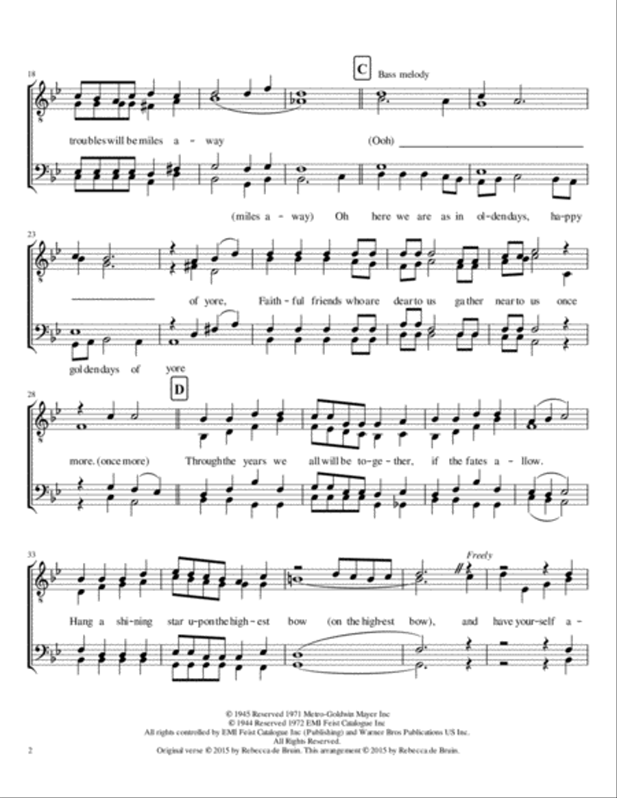 Have Yourself A Merry Little Christmas from MEET ME IN ST. LOUIS TTBB scores gallery preview page 2