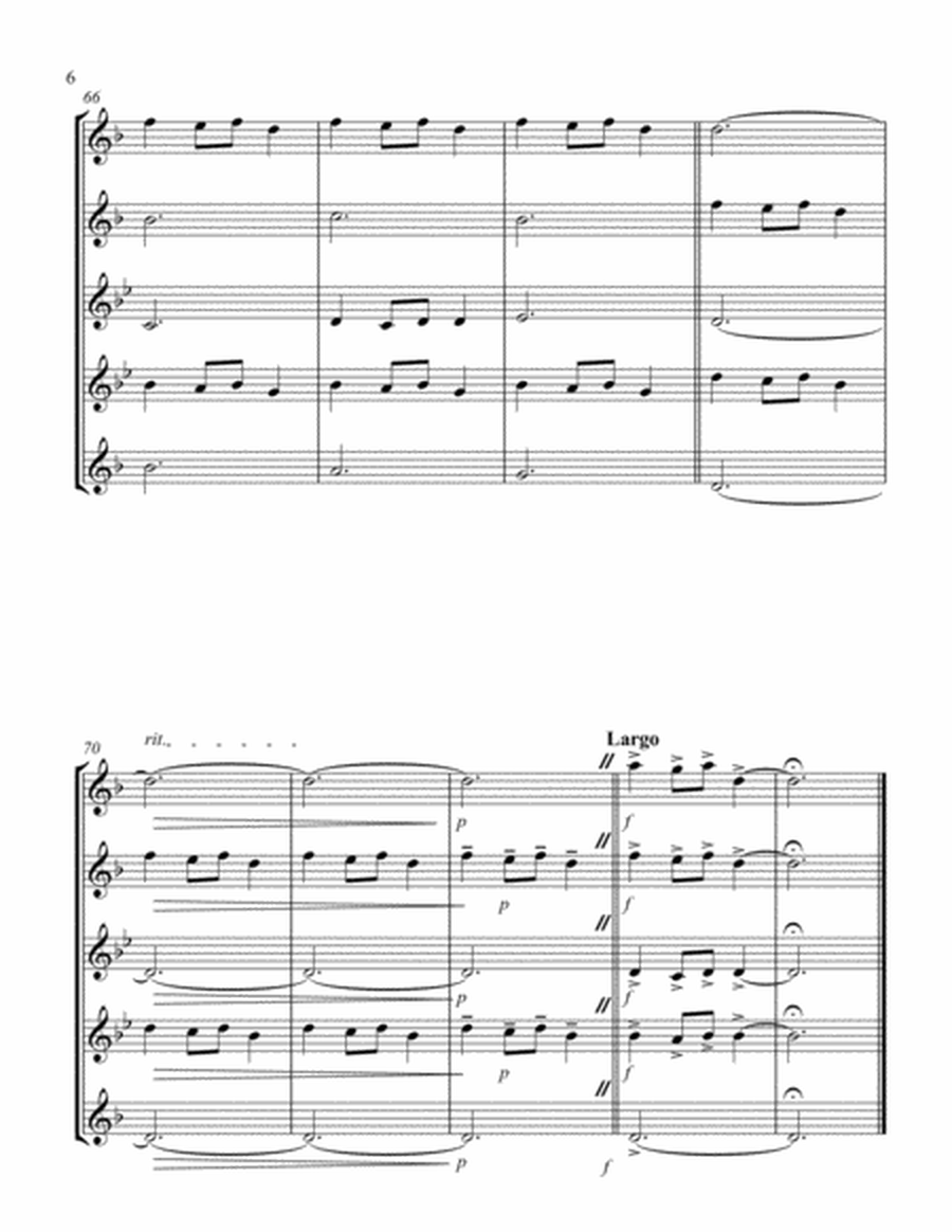 Carol of the Bells (F min) (Saxophone Quintet - 2 Alto, 2 Ten, 1 Bari) image number null