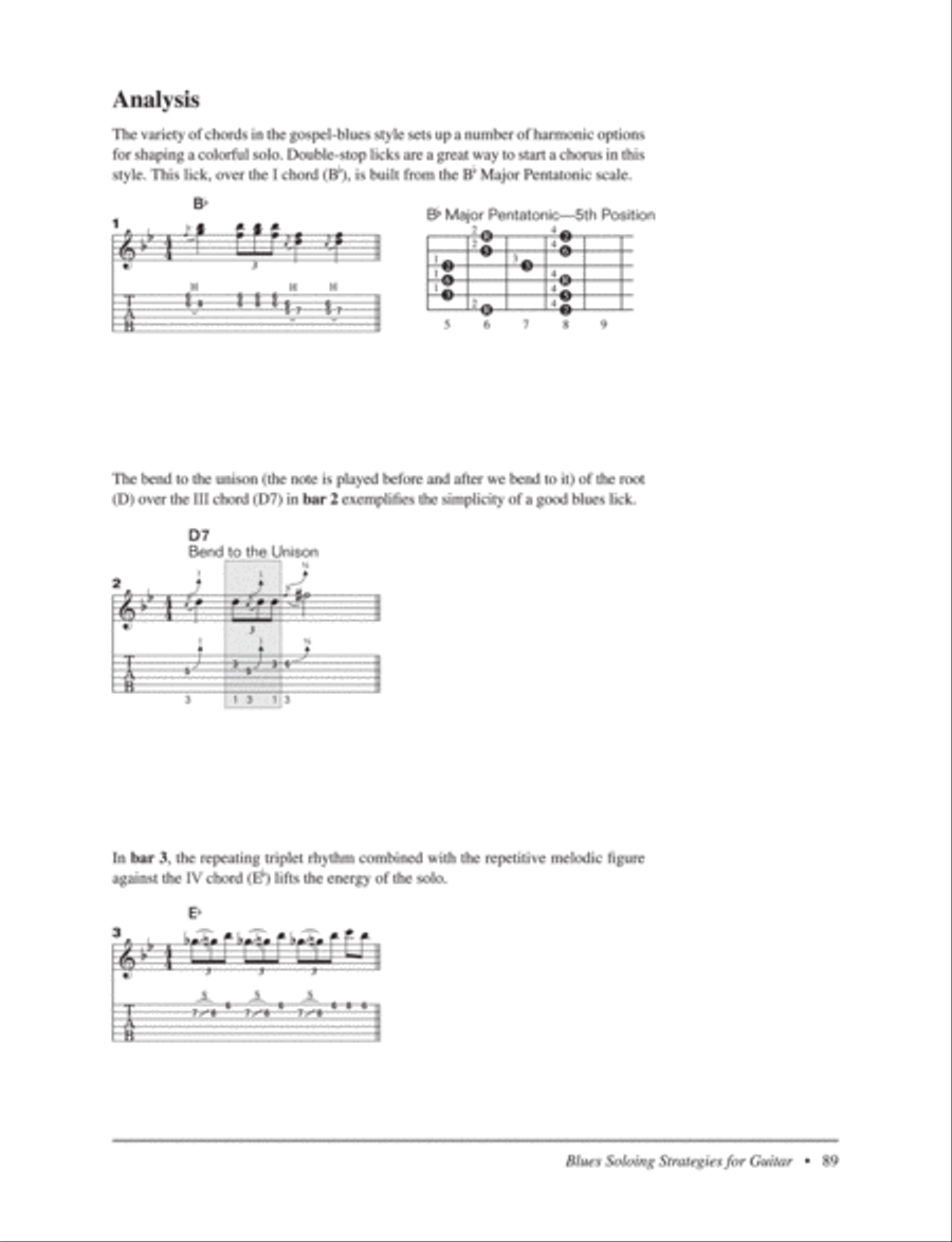 Blues Soloing Strategies for Guitar Electric Guitar scores gallery preview page 3
