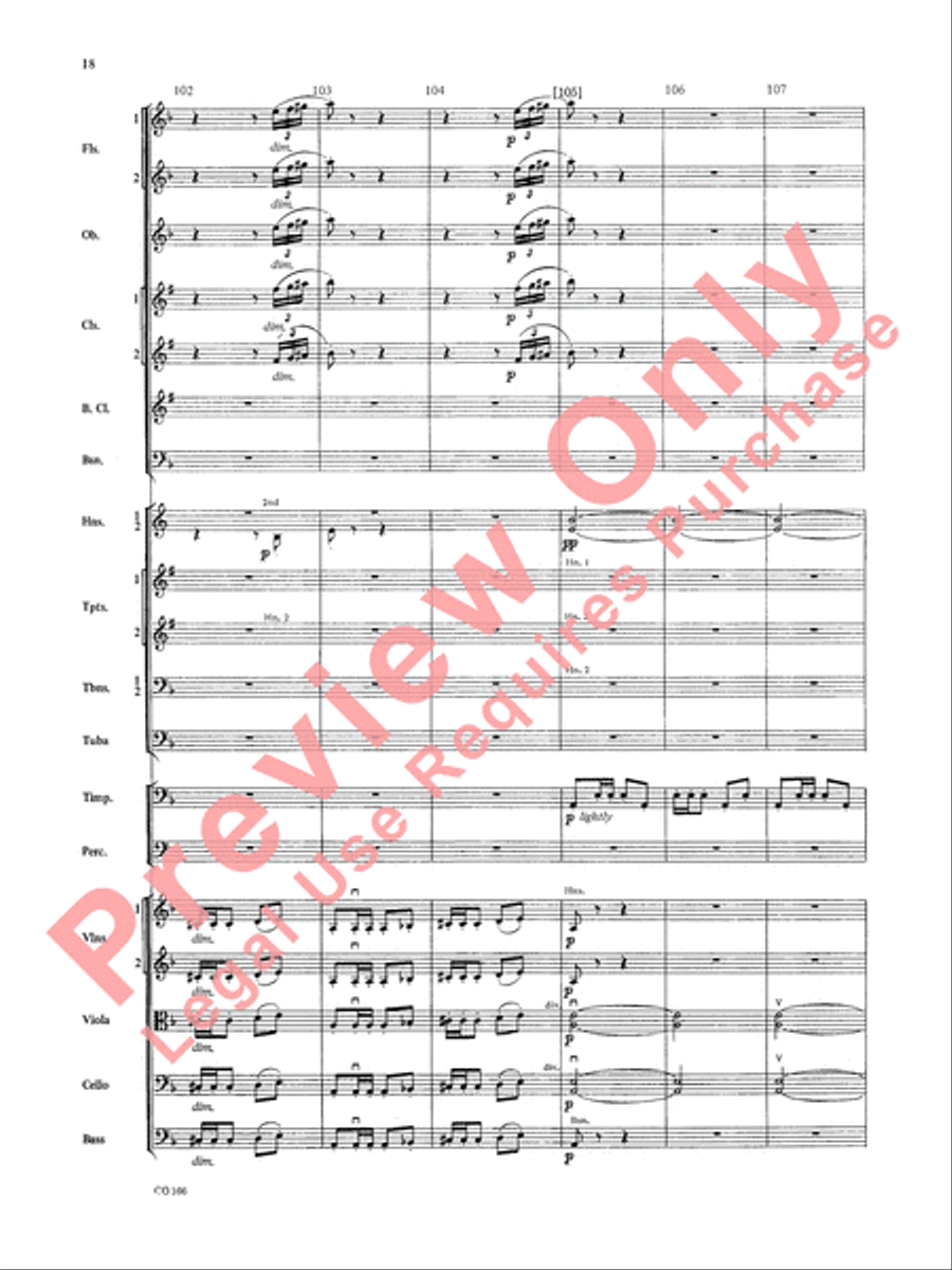 Bacchanale from Samson & Delilah (Score Only) Full Orchestra scores gallery preview page 21