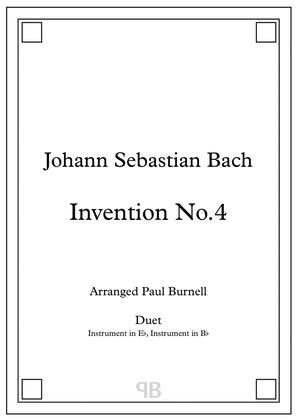 Invention No. 4, arranged for duet: instruments in Eb and Bb