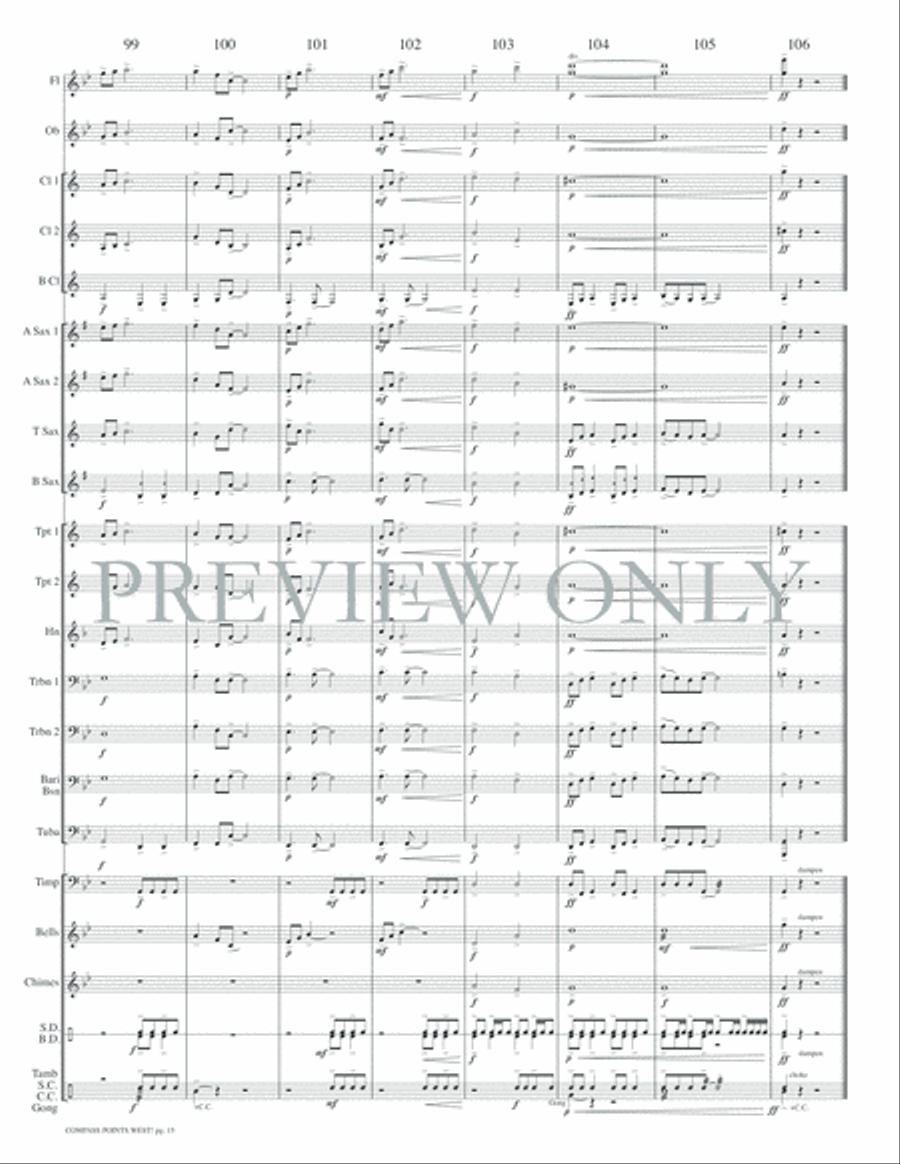 Compass Points West! Concert Band scores gallery preview page 18