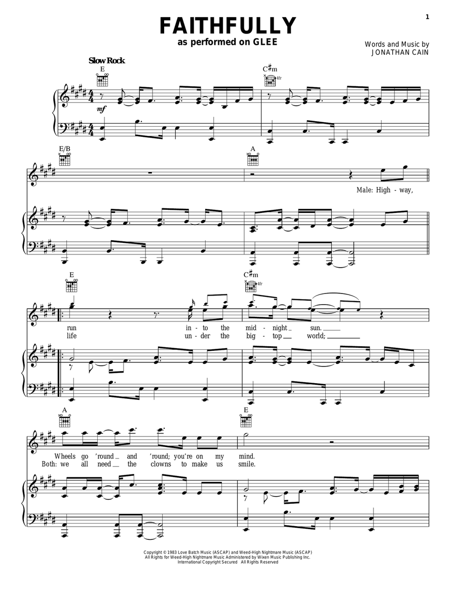 Faithfully Acoustic Guitar scores gallery preview page 1
