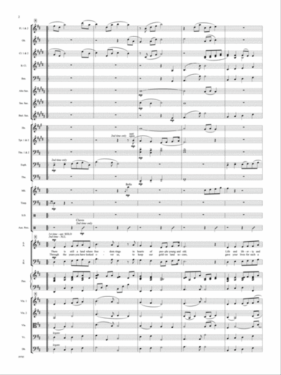 Land of the Free: Score Choir scores gallery preview page 2